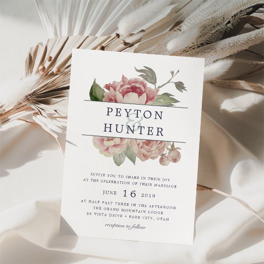 Blush-Rose-Einladung Einladung
