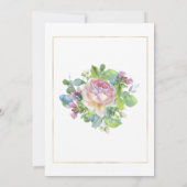 Blush-Rose-Einladung Einladung (Rückseite)