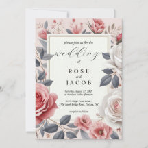 Blush Rose Einladung zur Hochzeit