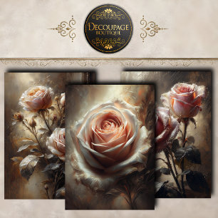 Blush Rose Eleganz Decoupage-Kollektion Geschenkpapier Set