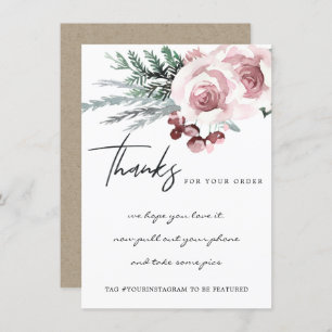 BLUSH ROSE FLORAL BERRY CORPORATE Business LOGO Dankeskarte