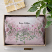 Blush Rose Floral Tissue Paper Seidenpapier (Geschenk)