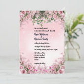 - Blush Rose Floral Wedding Invitation Einladung (Stehend Vorderseite)