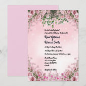 - Blush Rose Floral Wedding Invitation Einladung (Vorne/Hinten)
