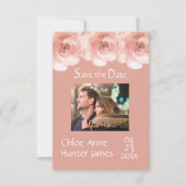 Blush Rose Foto Hochzeit Save The Date (Vorderseite)