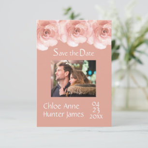 Blush Rose Foto Hochzeit Save The Date