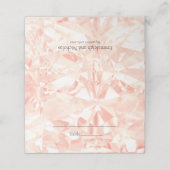 Blush Rose Gemstone Cut Wedding Platzkarte (Außenseite Aufgefaltet)