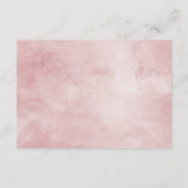 Blush & Rose Gerahmte Hochzeitsempfehlung Begleitkarte (Rückseite)