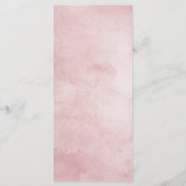 Blush & Rose Gerahmtes Blumenmenü Menükarte (Rückseite)