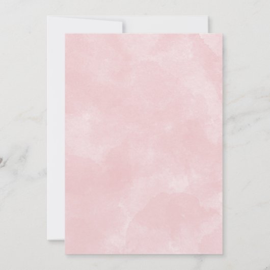 Blush Rose Girl Forest Woodland Animal Baby Dusche Einladung (Rückseite)