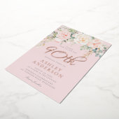 Blush & Rose Gold 90. Geburtstagsfeier Folieneinladung (Gedreht)