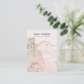 BLUSH ROSE GOLD AGATE MARBLE EARRING DISPLAY CARD VISITENKARTE (Stehend Vorderseite)