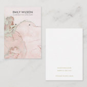 BLUSH ROSE GOLD AGATE MARBLE EARRING DISPLAY CARD VISITENKARTE (Vorne/Hinten)