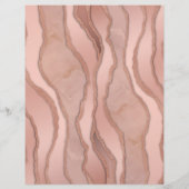 Blush Rose Gold Agate Schönheitssalon Preisliste (Rückseite)