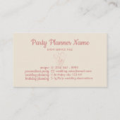 Blush Rose Gold Ballon Event Plane Social Media Visitenkarte (Rückseite)