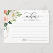 Blush Rose Gold Bläserne Elegante Worte von Hinweiskarte (Vorderseite)