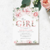 Blush & Rose Gold Blumenspülung Einladung