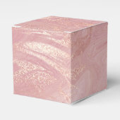 Blush Rose Gold Blush Pink Marmor Gefallen Geschen Geschenkschachtel (Vorderseite)