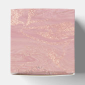 Blush Rose Gold Blush Pink Marmor Gefallen Geschen Geschenkschachtel (Oben)