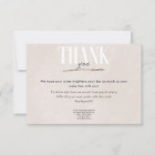 Blush Rose Gold Business dank Karte (Vorderseite)