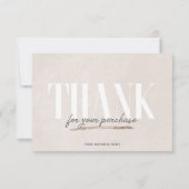 Blush Rose Gold Business dank Karte (Rückseite)