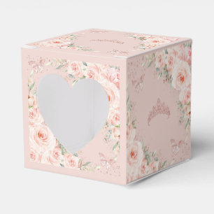 Blush Rose Gold Butterfliegen Quince XV Mini Geschenkschachtel