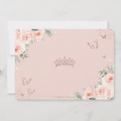 Blush Rose Gold Butterfliegen Quinceañera Save The Date (Rückseite)