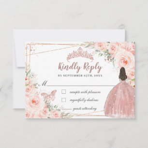 Blush Rose Gold Dress 16 Quinceañera Antwort