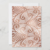 Blush & Rose Gold Floral & Lace Bridesmaid's Lunch Einladung (Rückseite)