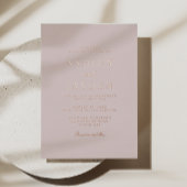 Blush & Rose Gold Foil Moderne Hochzeit Folieneinladung