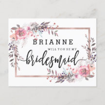 Blush & Rose Gold Gerahmt werden Sie meine Bridesm