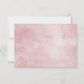 Blush & Rose Gold Gerahmte blumengeschmückte Hochz RSVP Karte (Rückseite)