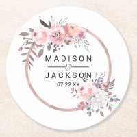 Blush & Rose Gold Gerahmte Blumenzange
