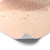Blush Rose Gold Glitzer Brautparty Begrüßungszeich Poster (Ecke)