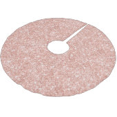 Blush Rose Gold Glitzer Glam Polyester Weihnachtsbaumdecke (Schrägansicht)