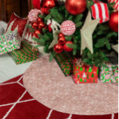 Blush Rose Gold Glitzer Glam Polyester Weihnachtsbaumdecke