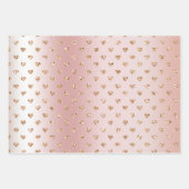 Blush Rose Gold Glitzer Herzen Kisses Geschenkpapier Set (Vorderseite)