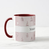 Blush Rose Gold Glitzer Weihnachtsbäume Tasse (Links)