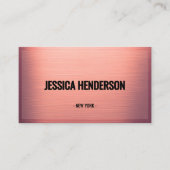 Blush Rose Gold Luxe Business Card Visitenkarte (Vorderseite)
