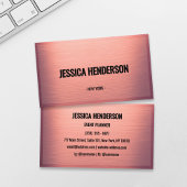 Blush Rose Gold Luxe Business Card Visitenkarte