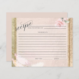 Blush Rose Gold Pampas Grass Rezept Karte