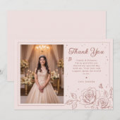 Blush Rose Gold Quinceañera (Vorne/Hinten)