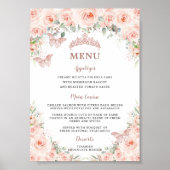 Blush Rose Gold Quinceanera Geburtstagskarte Poster (Vorne)