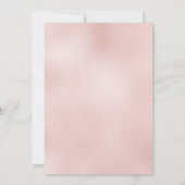 Blush Rose Gold Script Marble Probe laden Einladung (Rückseite)