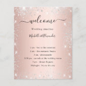 Blush Rose Gold Silbermedaille Glitzer Hochzeitspr (Vorderseite)