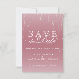 Blush Rose Gold Star Lights - Save the Date