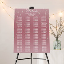 Blush Rose Gold Star Wedding - 24 Tischfoam Board