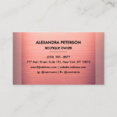 Blush Rose Gold Zwei-Tone-Visitenkarte Visitenkarte (Rückseite)