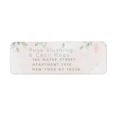 Blush Rose Greenerity Wedding Rücksendeadresse (Vorne)