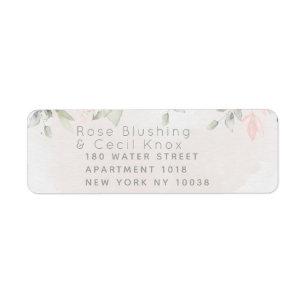 Blush Rose Greenerity Wedding Rücksendeadresse